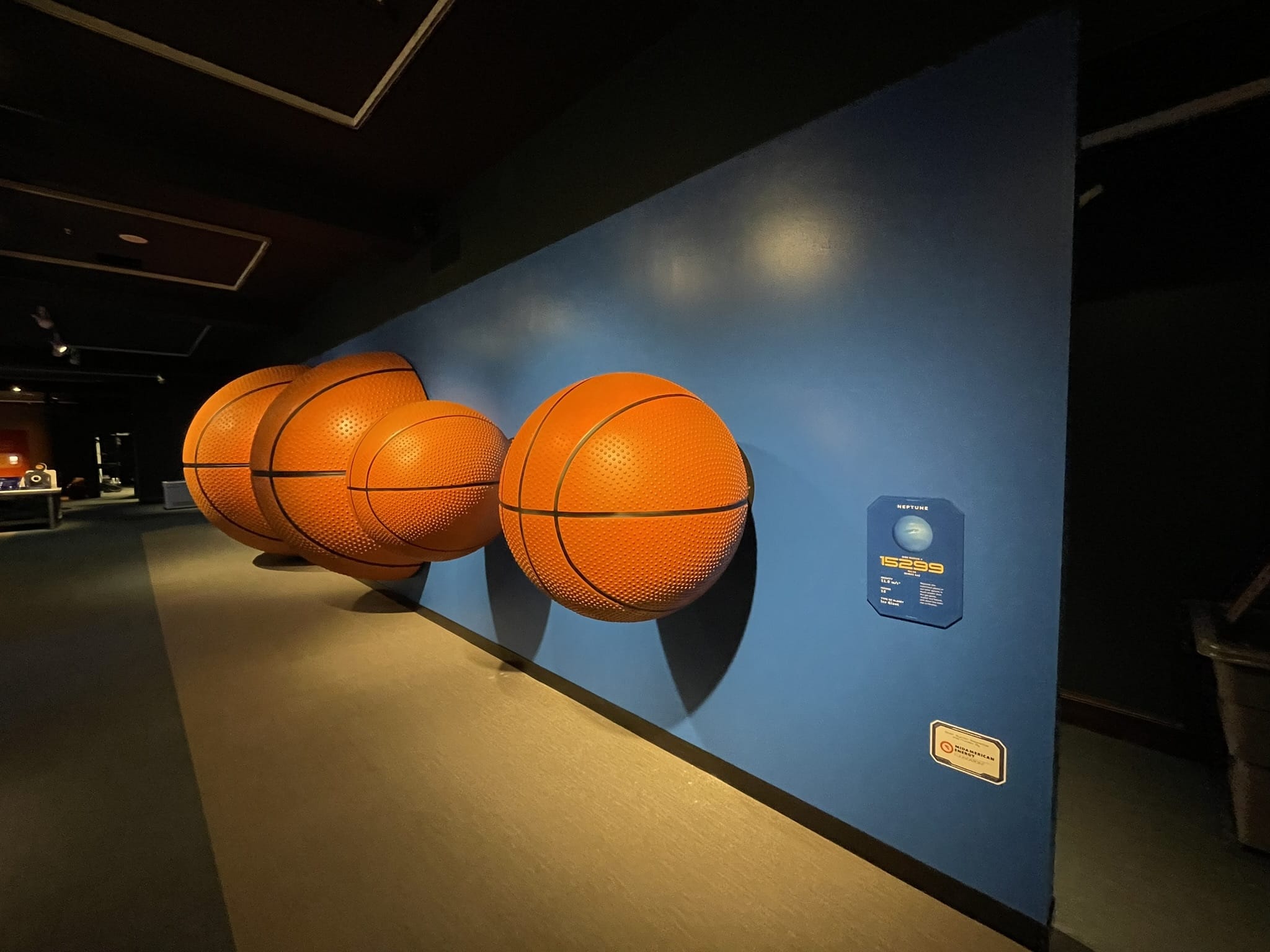 solar system built from 3D basketballs